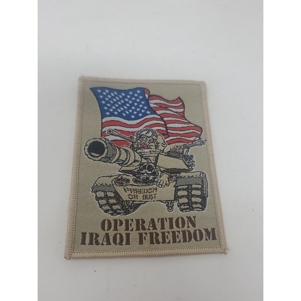 Operation Iraqi Freedom‎ of Bust Tan Patch 3x4 inch